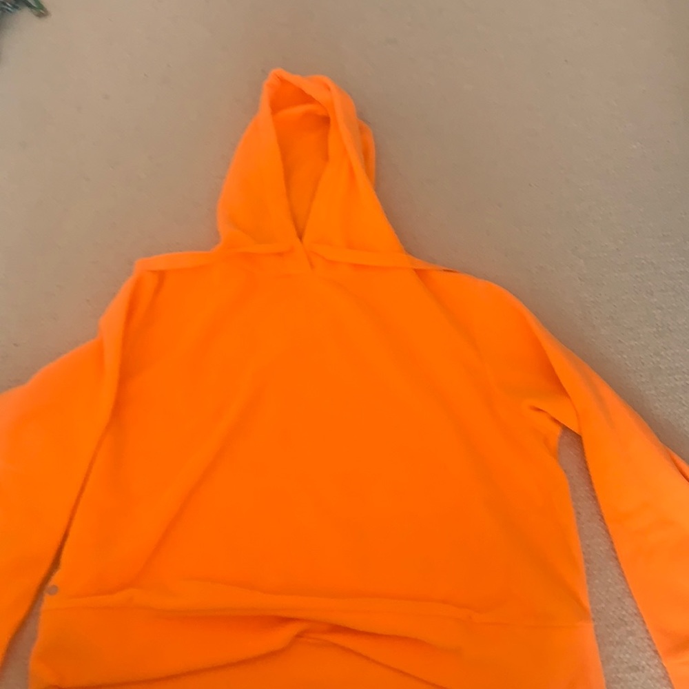 neon orange hoodie